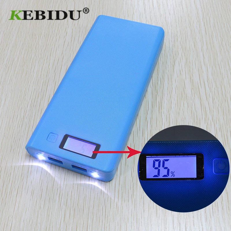 Аккумулятор Kebidu 5 в с двойным USB аккумулятором 18650 корпус DIY мобильный телефон
