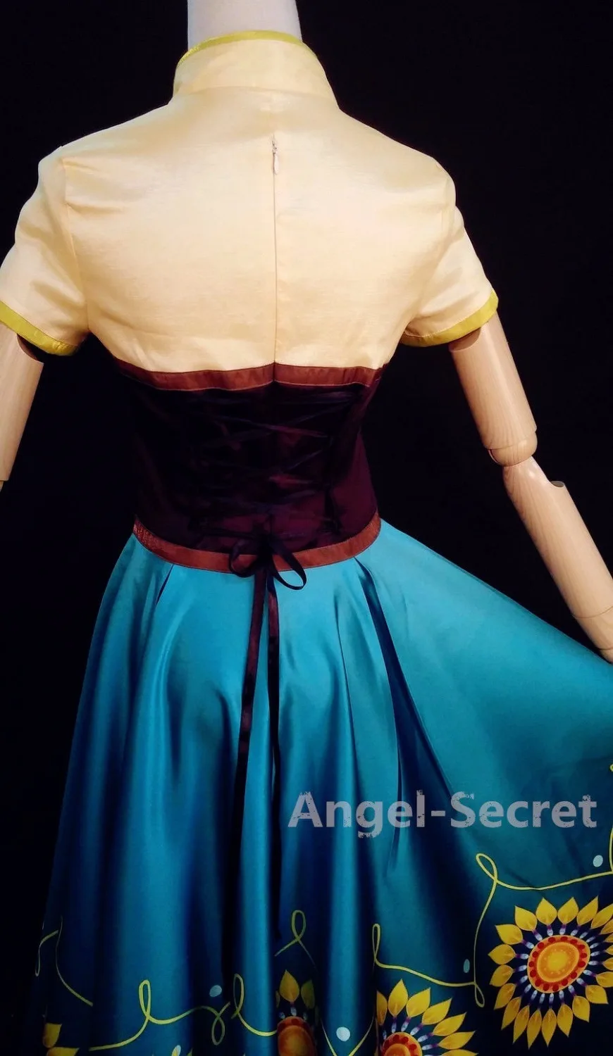 J555 костюм Анны fever Весенний косплей платье с подсолнухами и жилетом|sunflower dress|dress