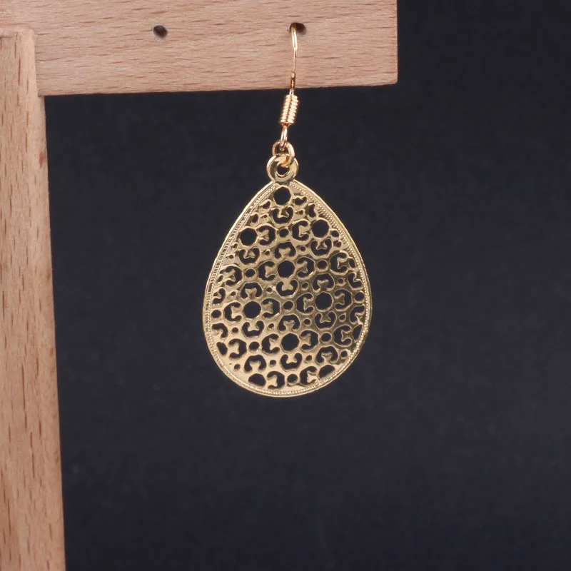 DIY ювелирные изделия для ушей, медное покрытие, серьги, кулон, материал 18 k, настоящее золото, капли воды, листья, Круглые, Mori, ретро, 4 штуки