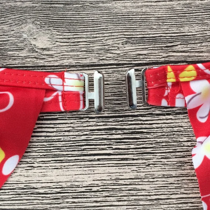 Женский купальник бикини 2020 с завязками на талии и бантиком спереди оборками