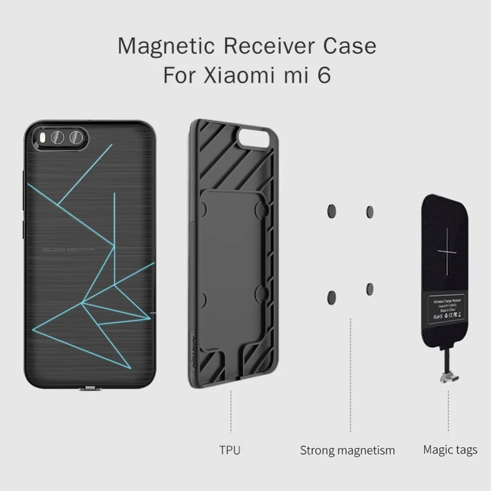 Чехол Nillkin QI для xiaomi mi 6 чехол-накладка с беспроводным зарядным приемником