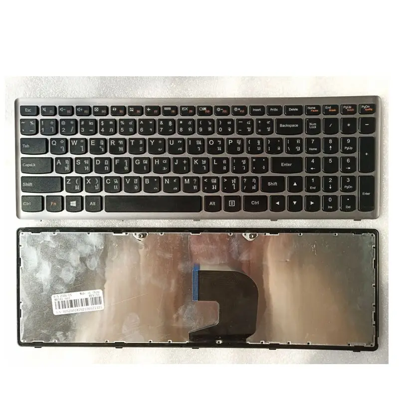Тайская клавиатура для Lenovo Ideapad Z500 Z500A Z500G P500 P500A серебристого цвета|Клавиатуры