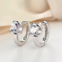 new fashion lady earrings women fashion crystal love magic cube drop korean ear jewelry sterling silver lady gift wholesa