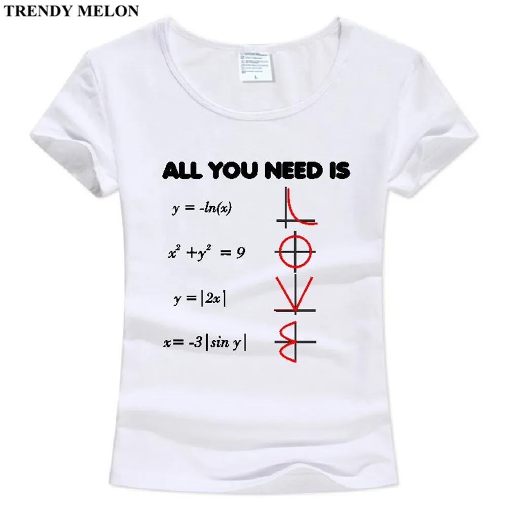 Мода дыни Повседневное смешные футболки Для женщин все что вам нужно это любовь
