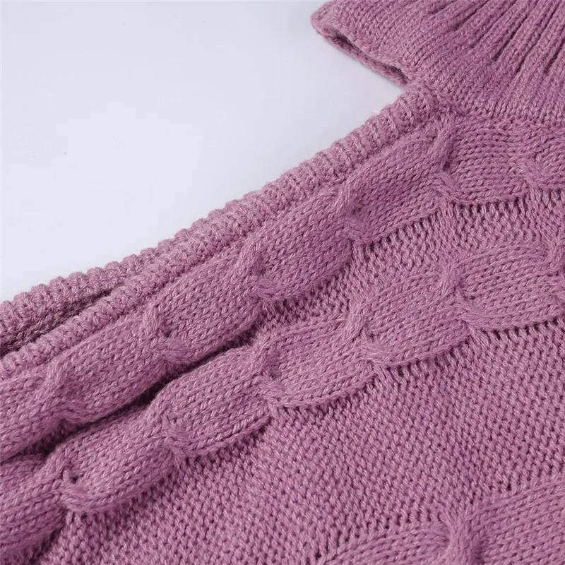 

HIRIGIN Newest 2020 Women Long Sleeve Knitted One Shoulder Sweater Lady fashion Winter Warm Outwear