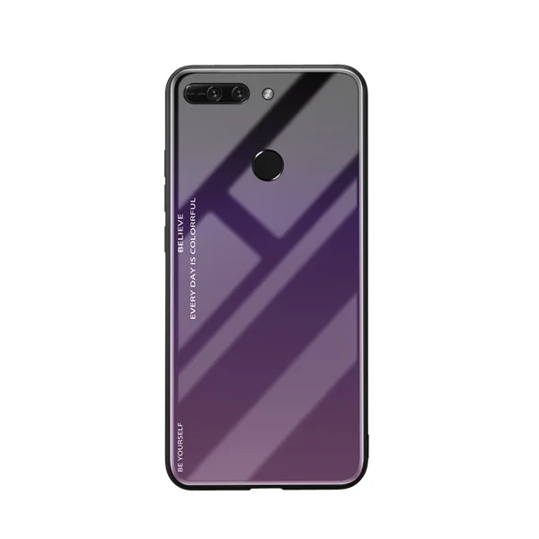 T4987 Градиентный чехол из закаленного стекла для Huawei Honor 10 9 8 lite 8X 8C 9i 10i V8 V9 V10 V20 бледный magic2 новые цветные Чехлы для телефона - Цвет: T4987