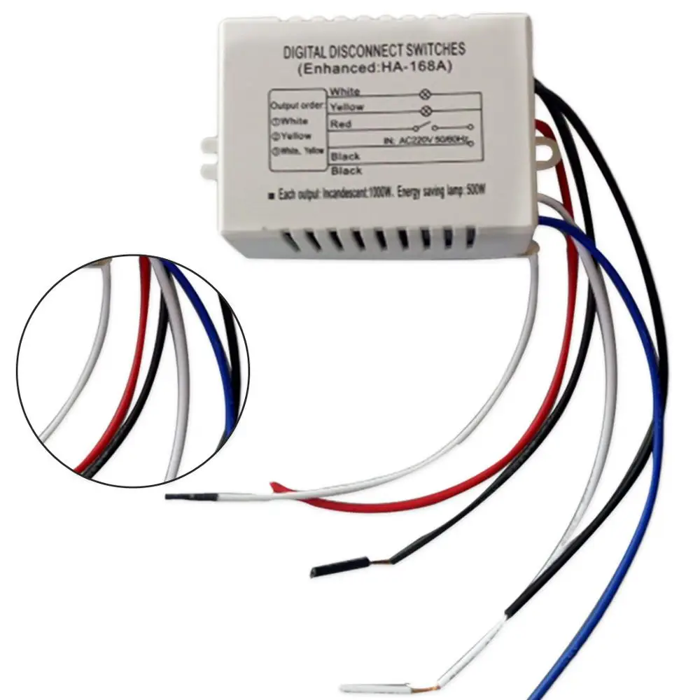 2/3 Port ON/OFF 220V Lamp Light Digital Wireless Wall Remote Control Switch Receiver Transmitter | Обустройство дома
