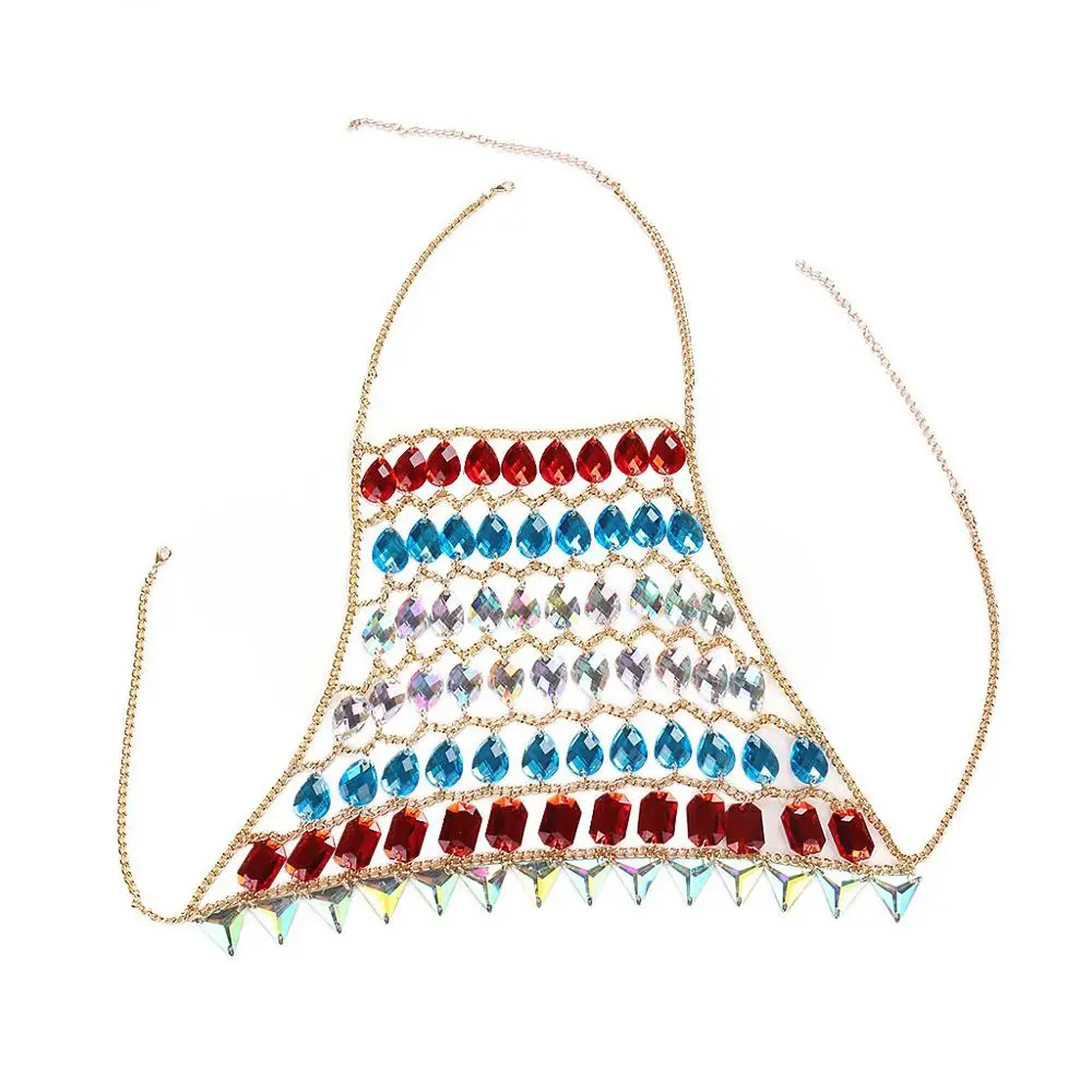 Зеркальный акриловый фартук бюстгальтер сексуальное украшение для тела Женское