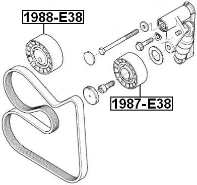 Eustein для BMW 318i 318is 323i 325is 325xi 328Ci 330Ci Z4 пояс Натяжной ролик шкив |