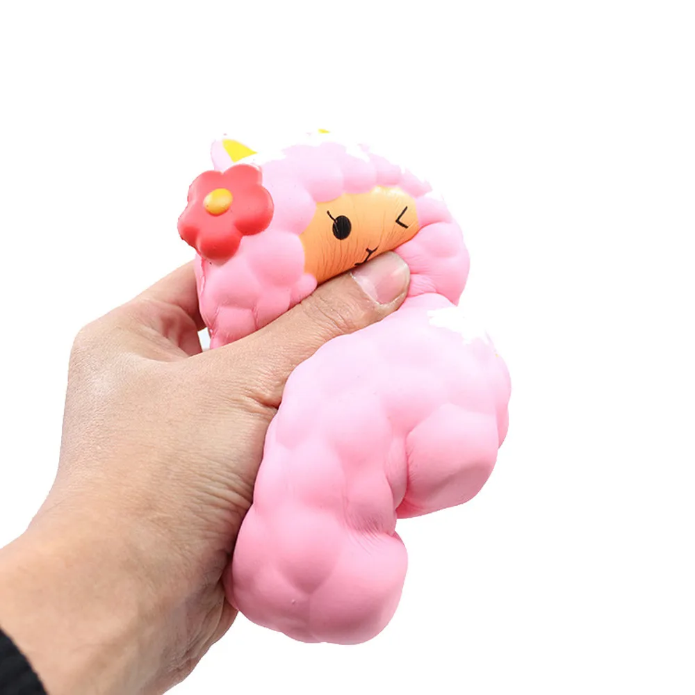 1 шт. милые овечки сжимаемые красочные радужные альпаки медленно поднимающиеся