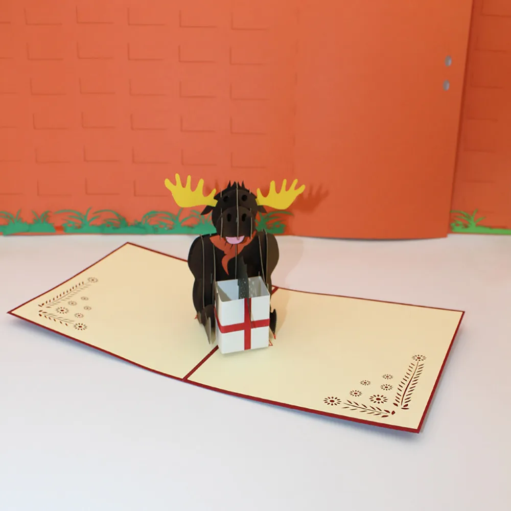 Новинка, 1 шт., 3D поздравительные открытки, лазерная резка, открытка на день рождения, юбилей, подарки, открытка, Рождественская вечеринка, свадебное украшение# T2