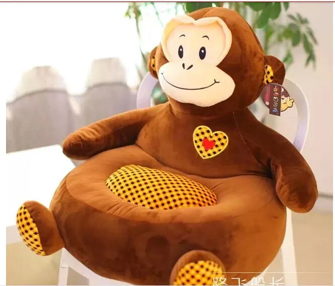 

Креативный детский диван, игрушка, милая плюшевая мультяшная обезьяна, диван, игрушка, подарок на день рождения, около 50x45x15 см, коричневый