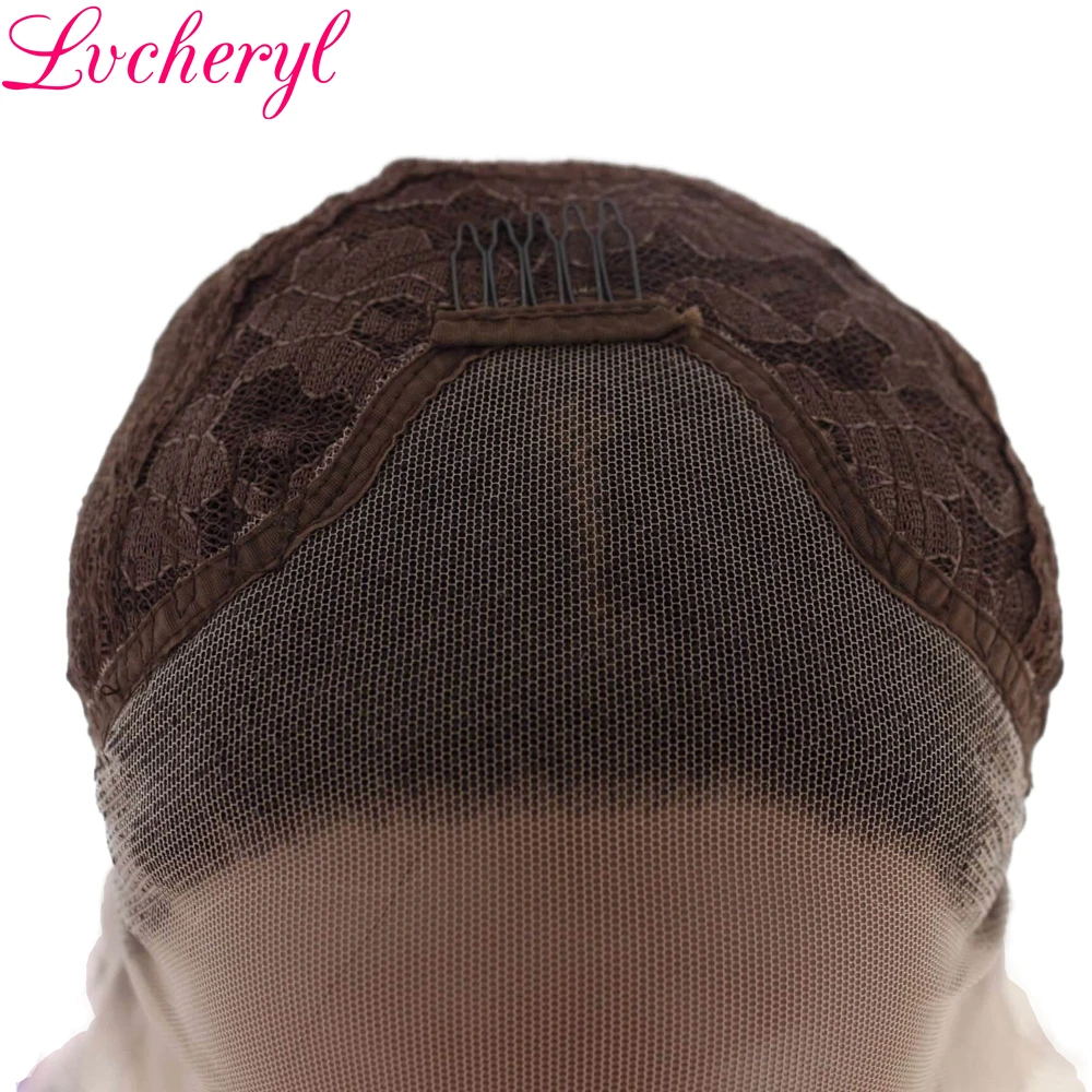 Lvcheryl Ombre Короткие синтетические волосы с коричневыми корнями в блонд