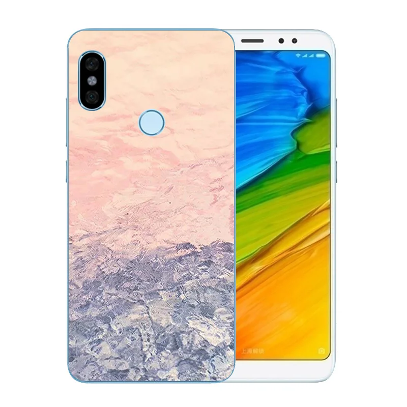 Для Xiaomi Redmi Note 5 Pro задняя крышка цветной каменный узор для чехол телефона