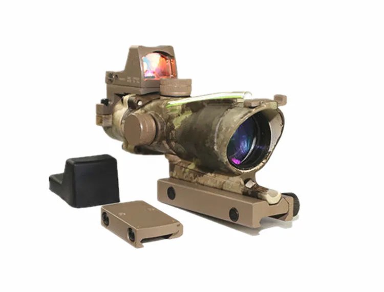 FIRECLUB TA31 Стиль 4X32 на реальном волокне красный свет прицел с RMR микро красная точка