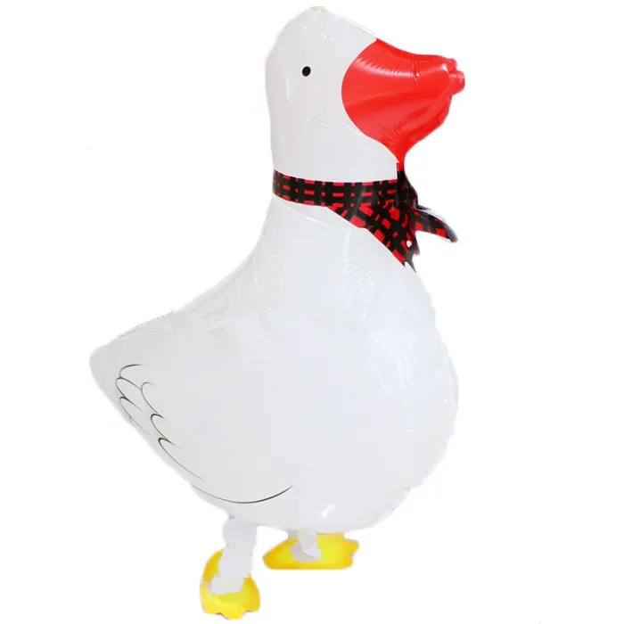 white duck Смешивает ходячие гелиевые шары в форме животных милый кот собака панда динозавр Тигр домашние воздушные шарики для день рождения вечерние украшения Дети и взрослые - Цвет: white duck