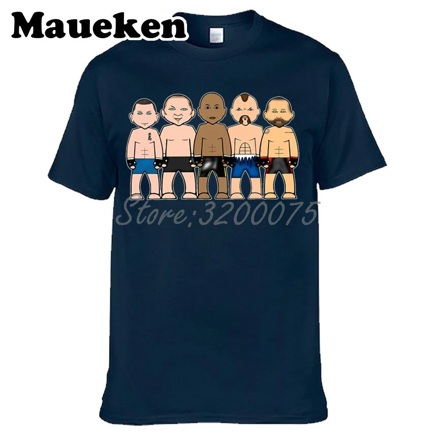 Men's CAGE FIGHTING LEGENDS Georges St Pierre Fedor Emelianenko Anderson Silva Wanderlei Chuck Liddell T-shirt tee | Мужская одежда