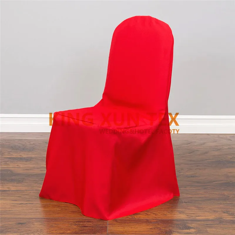 red 100 шт белые чехлы для стульев для свадебного украшения, вечерние чехлы для стульев - Цвет: red