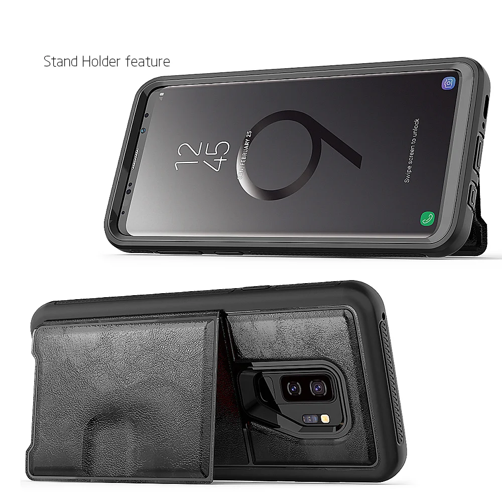 2019 Новый CBL PC + TPU PU кожаный чехол для Samsung S20 S10 Note9 мульти-держатель карт S9 Plus