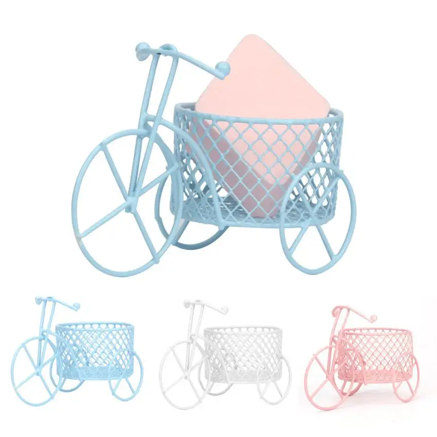 1PCS Alloy Makeup makeup puff holders bicycle Beauty Egg Powder Puff Sponge Display Stand Drying Holder display rack 30p113 | Красота и
