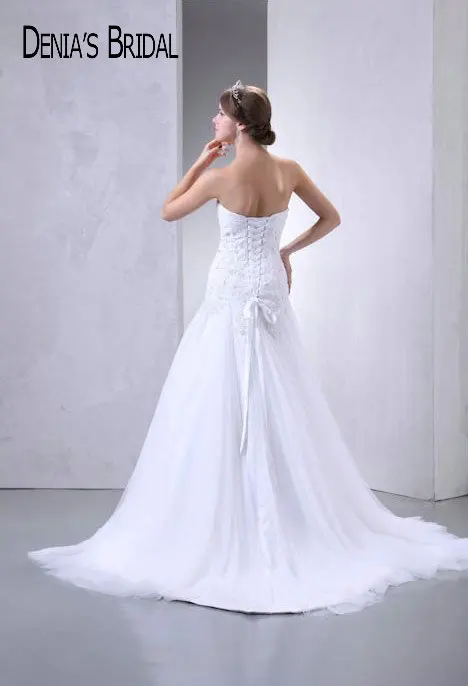 2017 Real Photos Sweetheart A-Line Wedding Dresses Pleats Appliques Floor-Length Chapel Train Long Bridal Gowns | Свадьбы и