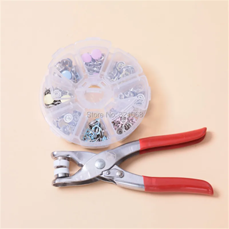 80 sets of 9.5 MM metal snap button color paint clasp with five claws box packaging wholesale + Hand tools | Дом и сад