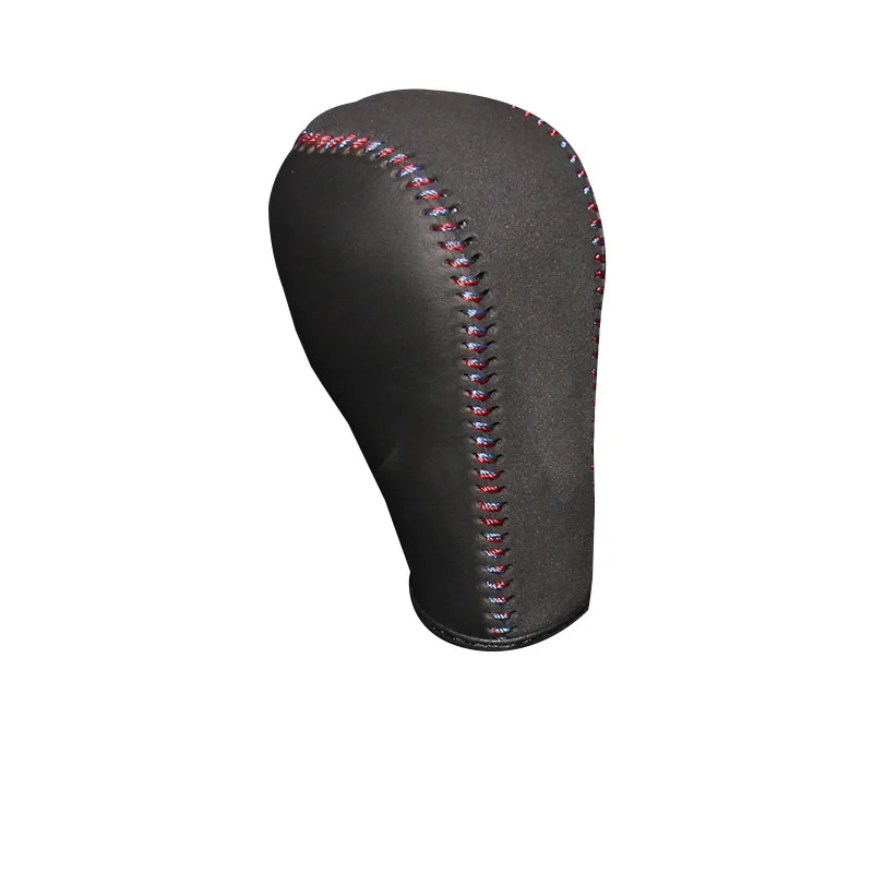 Чехол из натуральной кожи черного цвета на рычаг переключения передач для BMW 320Li AT