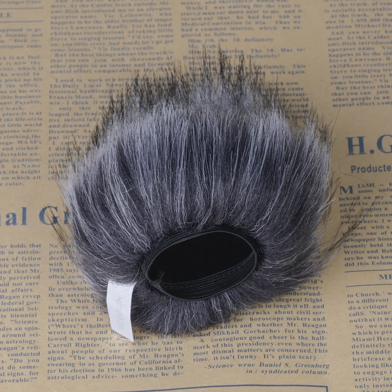 Профессиональный уличный микрофон с пушистой крышкой ветрозащитная защита