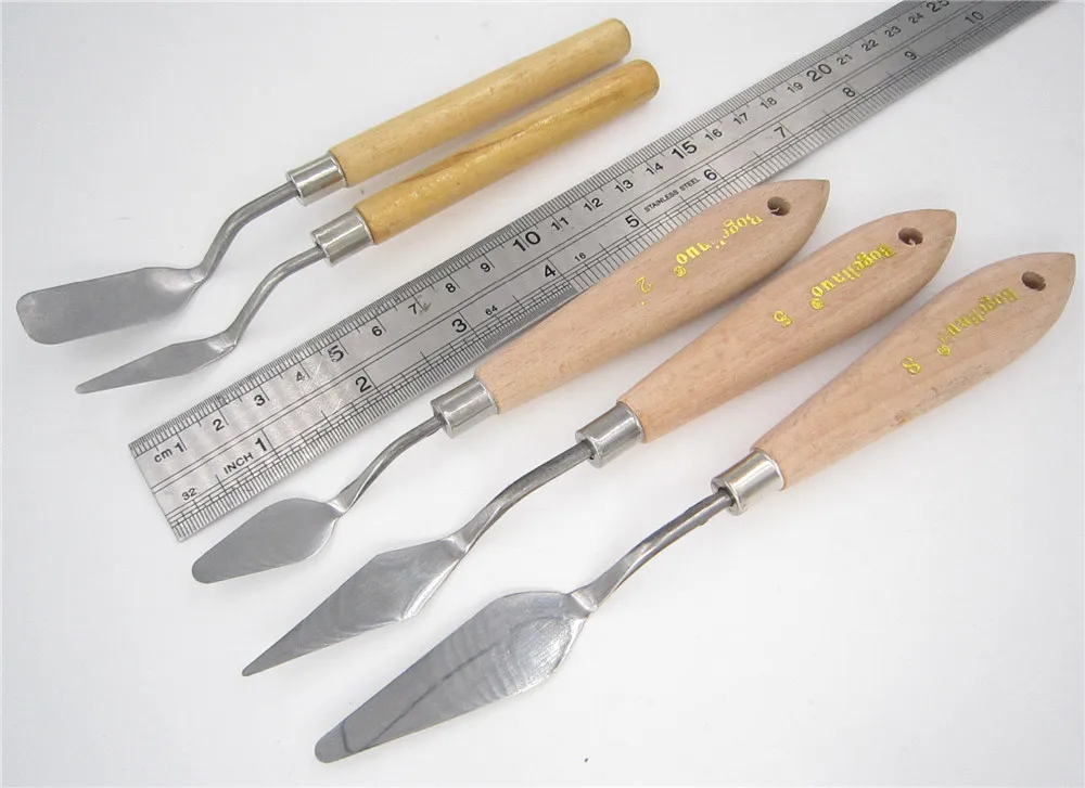 Палитра искусство масло смесь Краска рисовать Шпатель скребок текстура нож