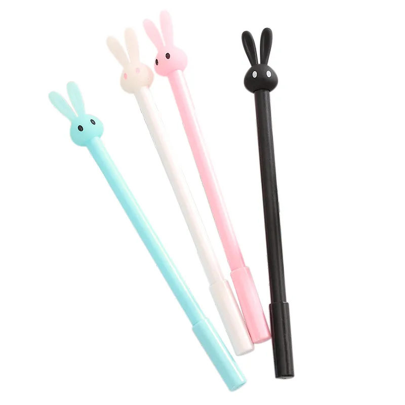 36 шт./лот Kawaii 3D jelly rabbit design 0 38 мм гелевая ручка с черными чернилами авторучка для
