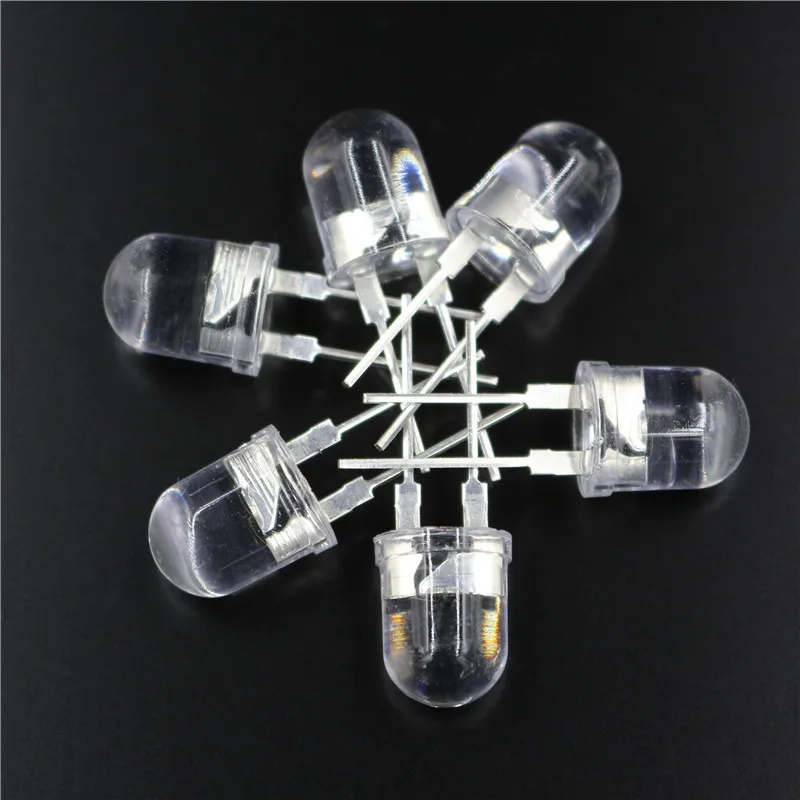 100 шт. Led 10 мм LED теплый белый 0 5 Вт Высокая мощность светодиоды диодный свет 250 кмкд