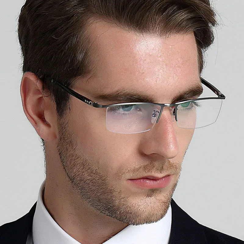 Opeco Мужские Рецептурные очки оправа модные RX Полуободковые оптические для