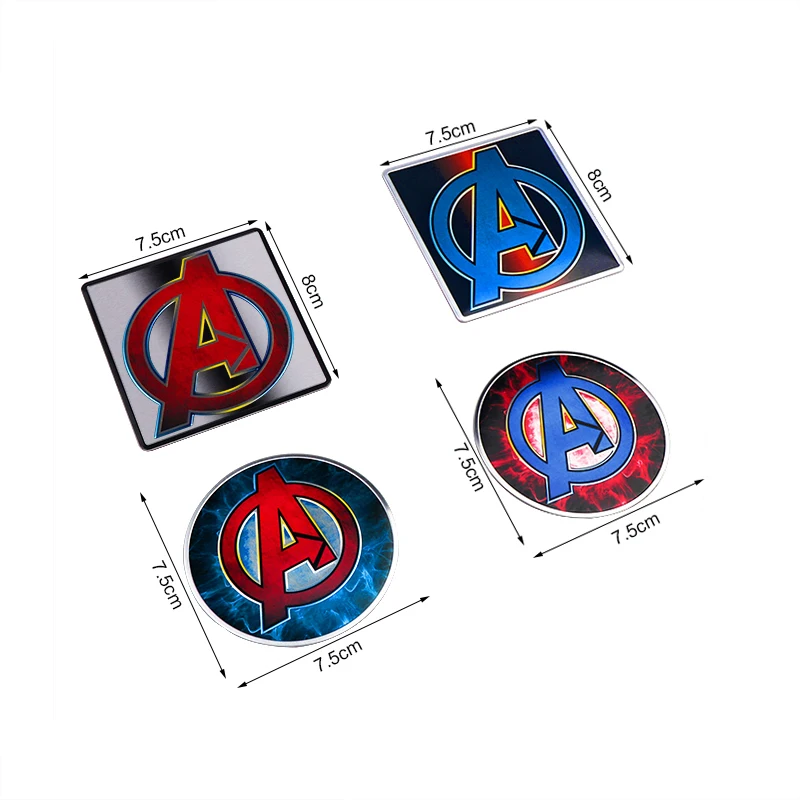 Автомобильный Стайлинг 3D Marvel The Avengers эмблема Алюминиевые наклейки из сплава для