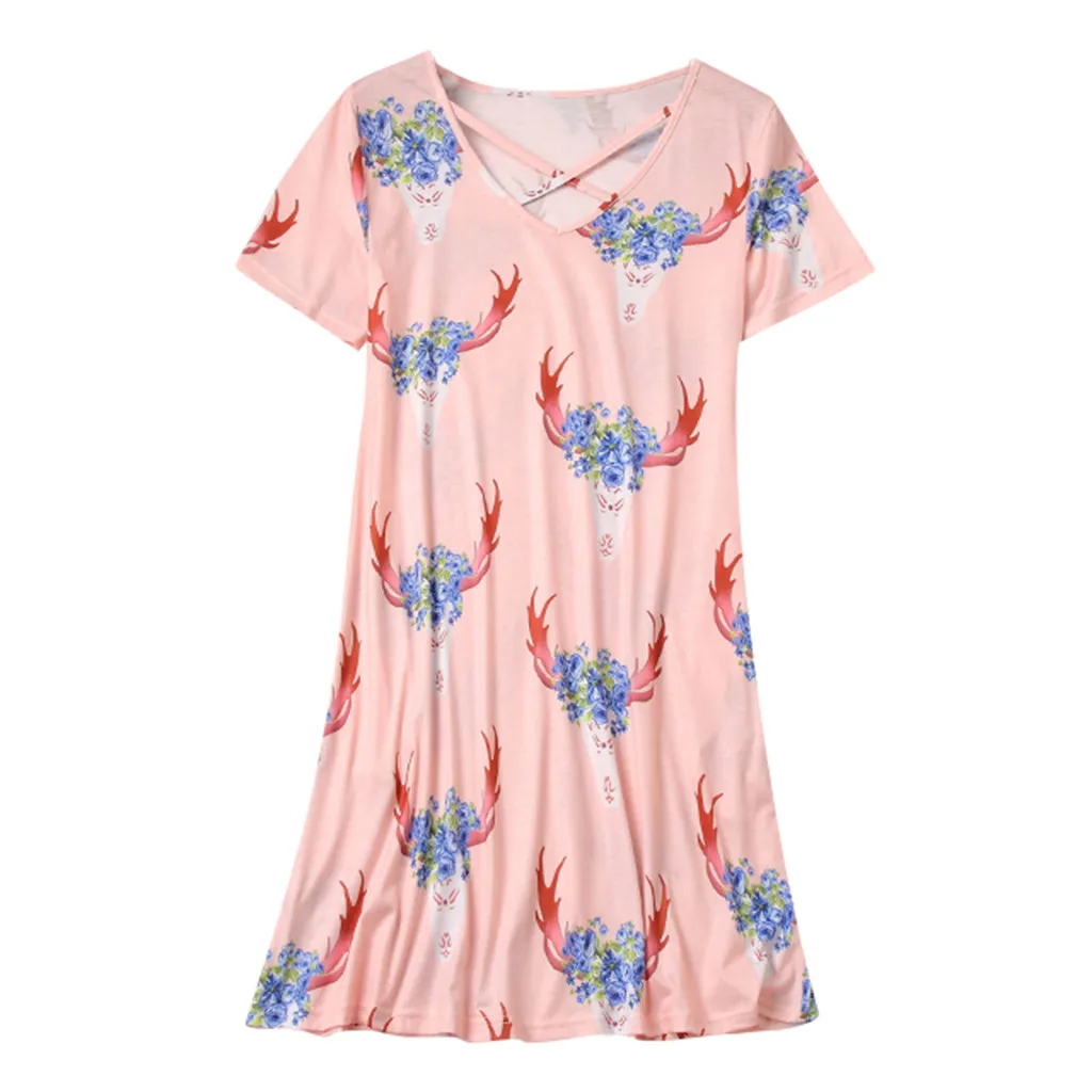 Мама и я детская юбка с коротким рукавом о-образным вырезом цветочным принтом