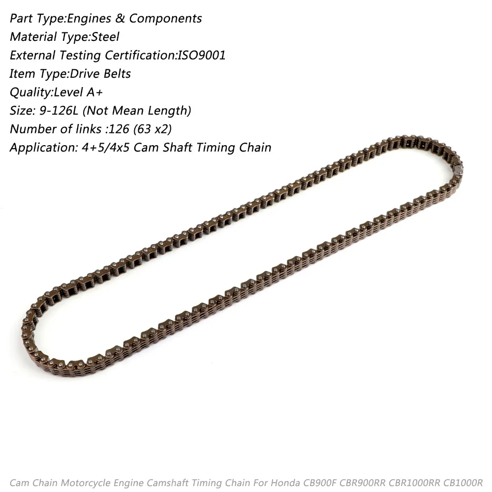 Areyourshop цепь камеры синхронизации мотоцикла 126L для Honda CB900F CBR900RR CBR1000RR CB1000R 14401-MAS-013