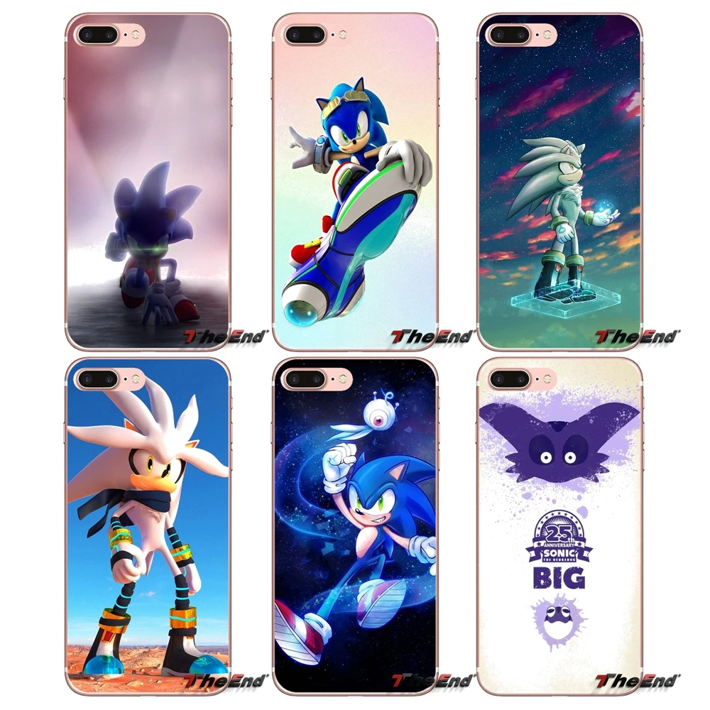 Для Samsung Galaxy S2 S3 S4 S5 MINI S6 S7 edge S8 S9 Plus Note 2 3 4 5 8 Coque Fundas Silver Sonic The Hedgehog Shadow мягкий