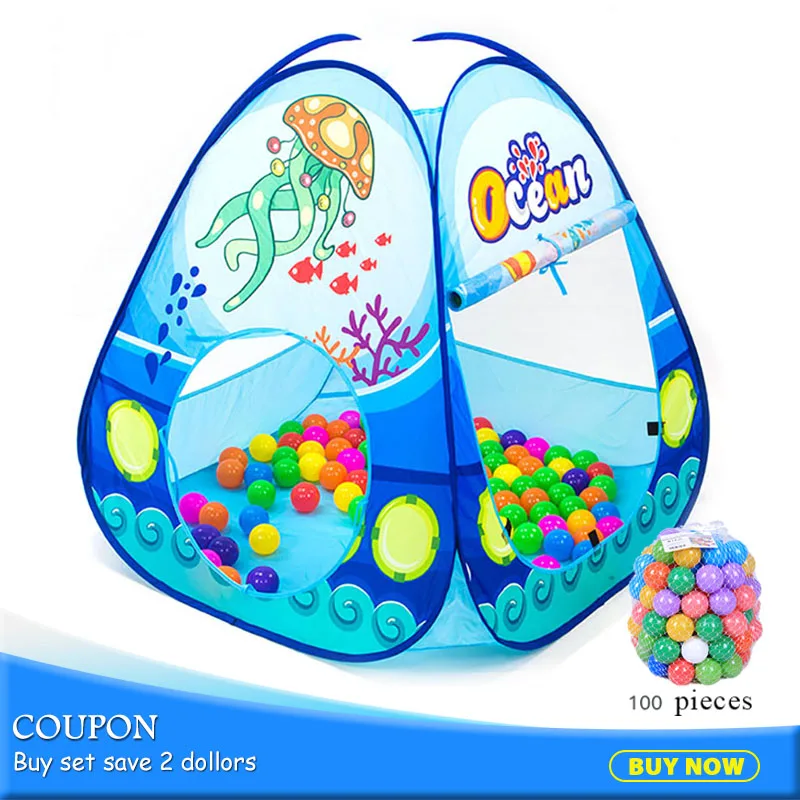 100 шт. портативные Детские игрушечные палатки детские для улицы замка складные