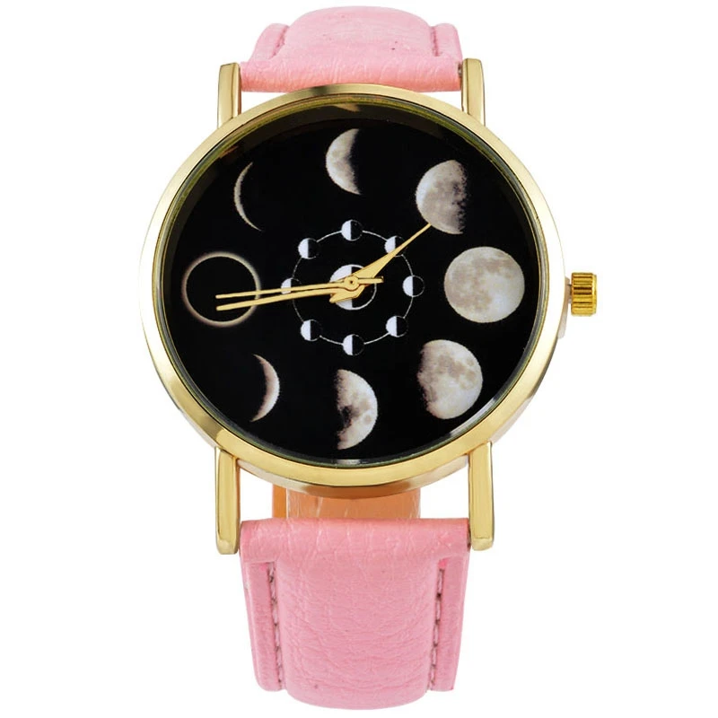 Moon Phase астрономические часы с космическим мотивом Модные женские кварцевые