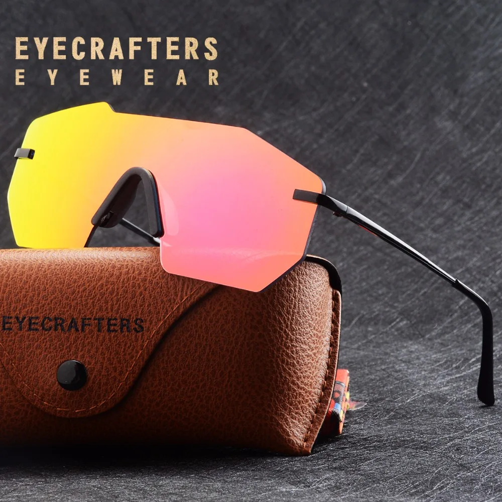 Роскошные женские брендовые дизайнерские солнцезащитные очки без оправы Модные