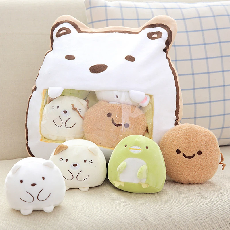 

A bag of 40CM four high quality Japan anime Sumikko Gurashi super soft plush toy San-X corner creature cartoon cute baby pillows