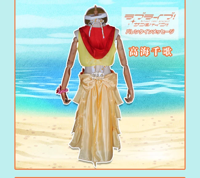 Anime Cosplay 2019 Lovelive Sunshine Aqours Takami Chika Bikini SIC12 swimsuit swimwear Summer costume A |