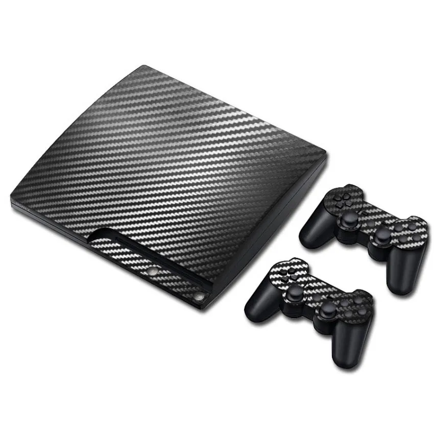 100% новая наклейка из углеродного волокна для PS3 Slim и 2 контроллера PS3|stickers for|sticker for