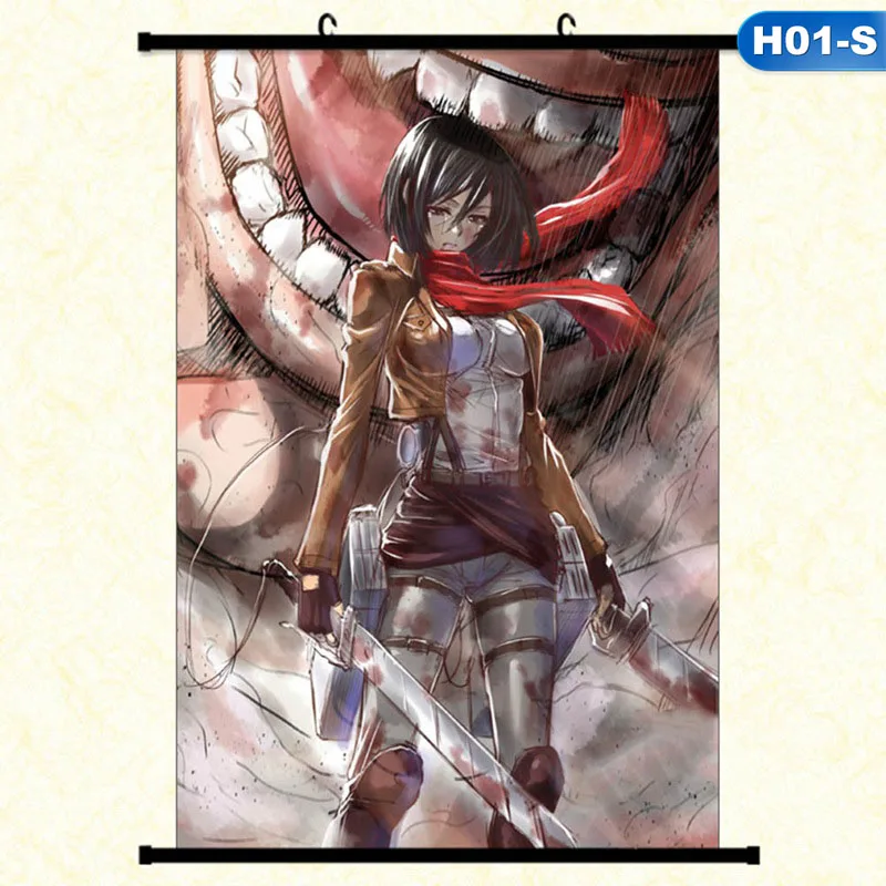 1 Домашний декор атака на Титанов Shingeki no Kyojin Косплей свиток - Color: 1