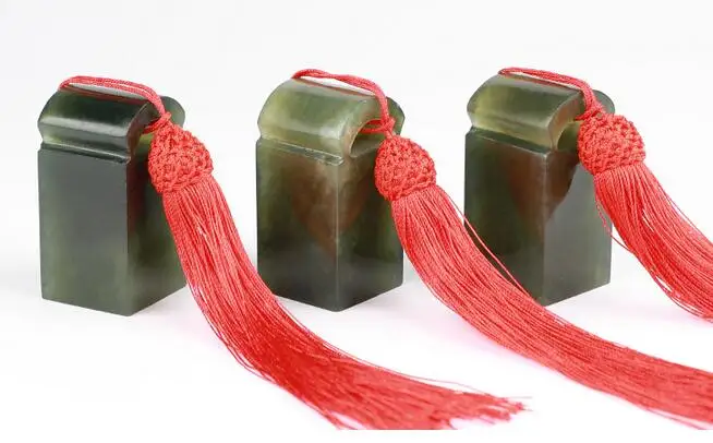 Jade камень печать практика глава обычай Qingtian 2 5x5 см 10 шт.|Статуи и скульптуры| |