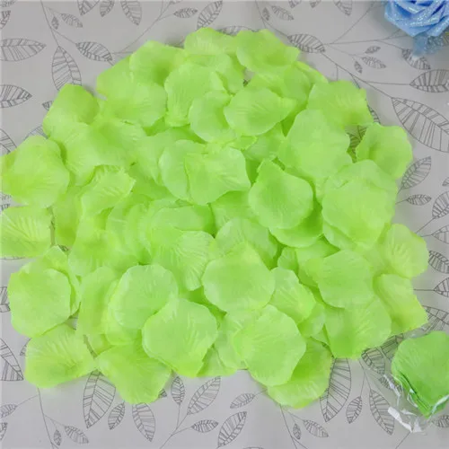 Light green 100 шт красочные шелковые лепестки роз цветы красный искусственный цветок для свадьбы помолвки украшения День Святого Валентина Любовь события Вечерние - Цвет: Light green