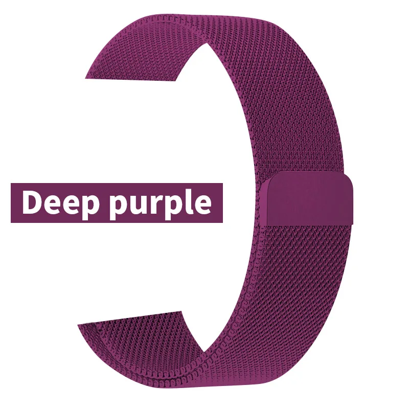 Deep purple Ретро-Золотой ремешок для часов 40 44 мм для Apple Series 4 5 сменный металлический ремешок Миланская петля 38 42 мм для I Watch Series 1 2 3 - Цвет ремешка: Deep purple