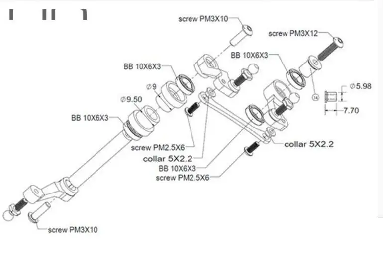Лидер продаж гоночный Рулевой Комплект TAMIYA CC01 из алюминиевого сплава|tamiya cc01|steering