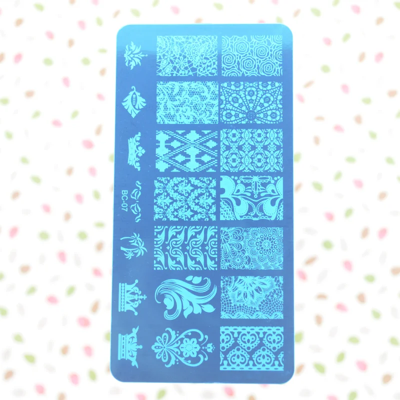 10 шт. пластины для штамповки ногтей из нержавеющей стали модные шаблоны маникюр