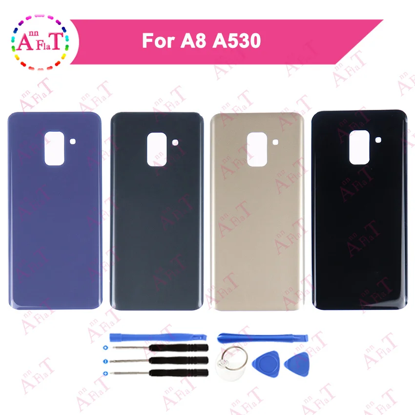 Заднее стекло для Samsung Galaxy A8 2018 A530F + A8Plus A730F A730DS крышка аккумулятора задняя корпуса