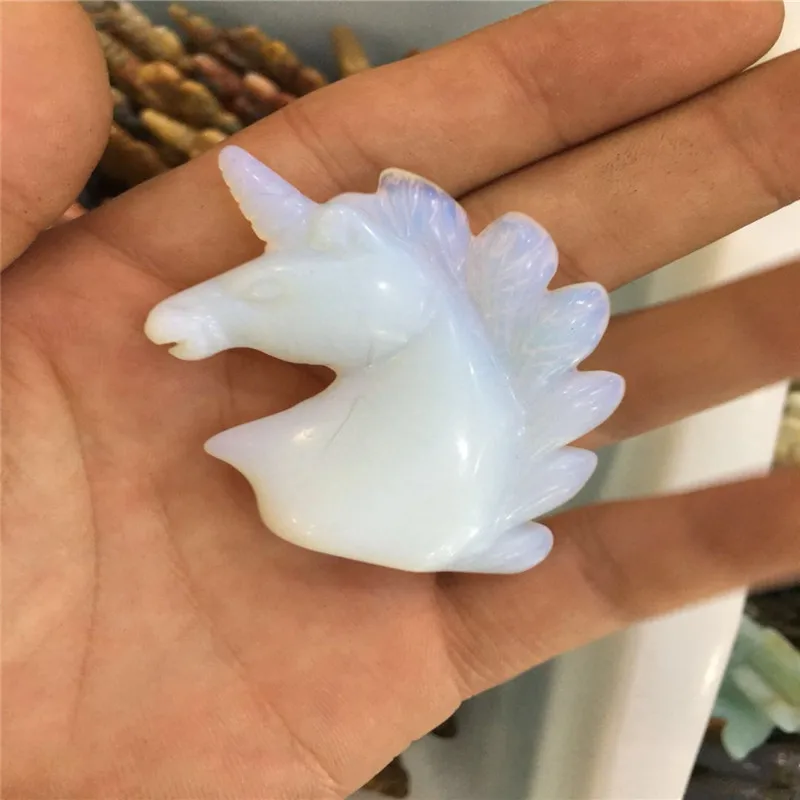 

New style opal, carved unicorn, crystal unicorn household decoration